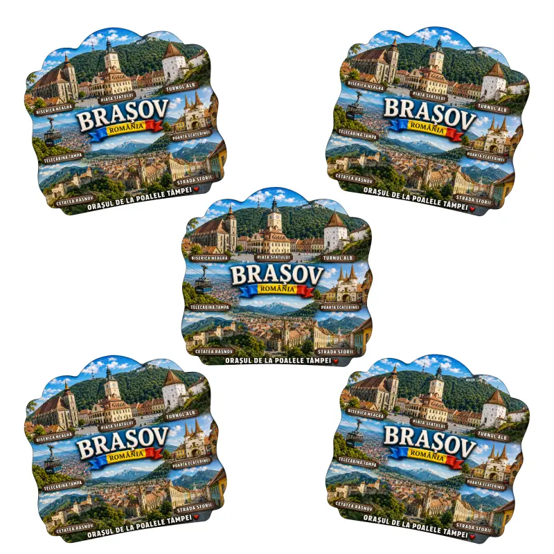 Brasov, romania, magnet lemn, suvenir gift shop romania, model mgs233